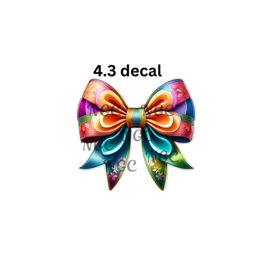 decal colorful bow
