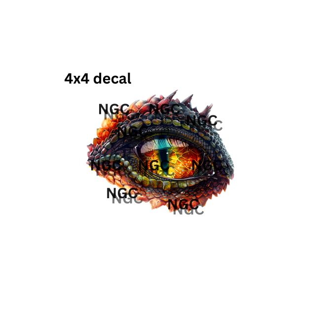 decal brown reddish dragon eye
