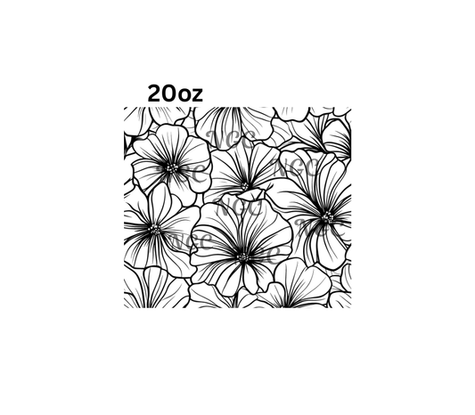 20oz flower outline