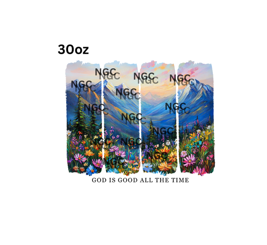 30oz god is good brushstrokes