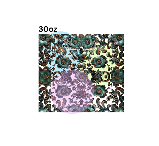 30oz filigree green