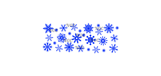 16oz wrap blue snowflakes