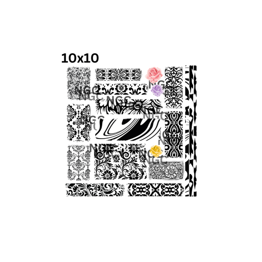 10x10 tooled patchwork