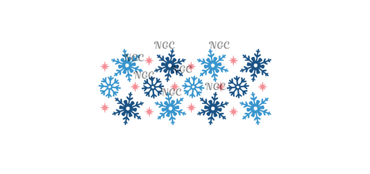 16 oz wrap blues snowflakes302