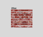 20oz distressed red bricks transparent between bricks