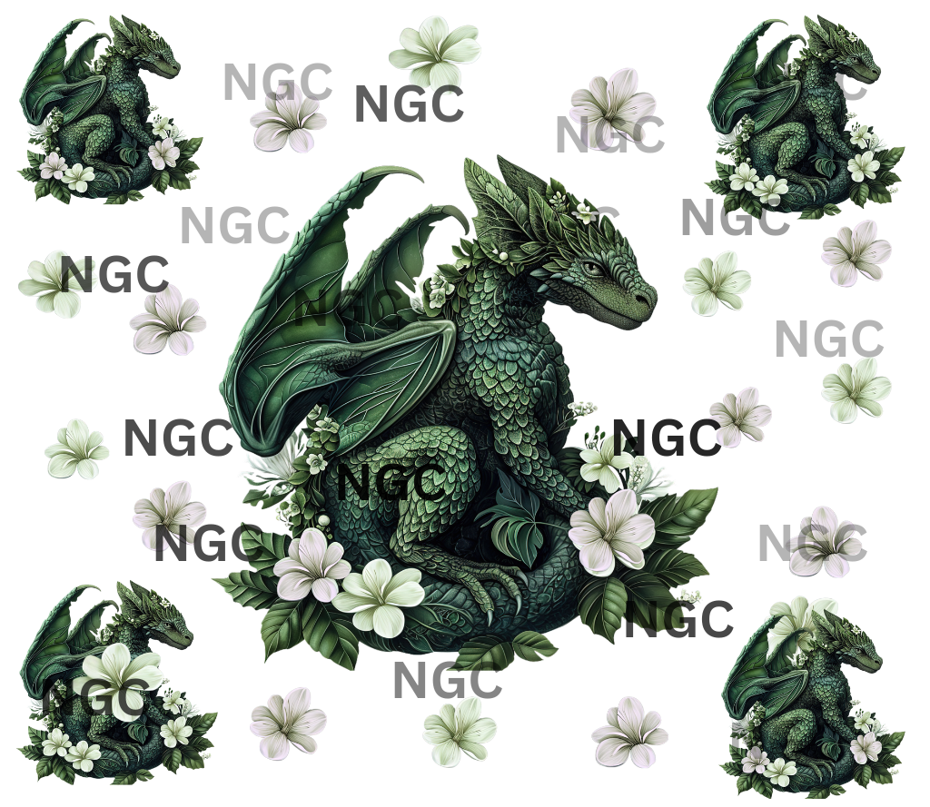 20oz wrap green dragons