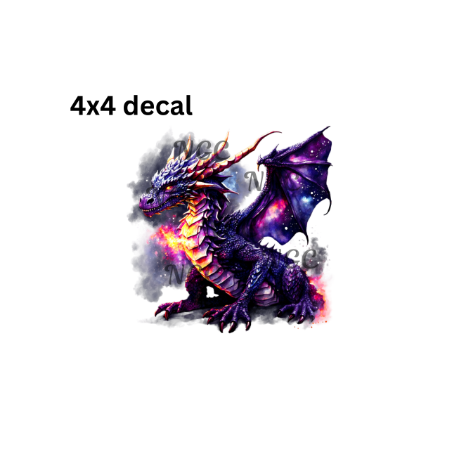 decal dark purple dragon