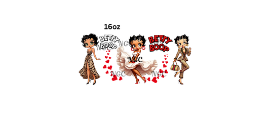 16oz betty boop with hearts