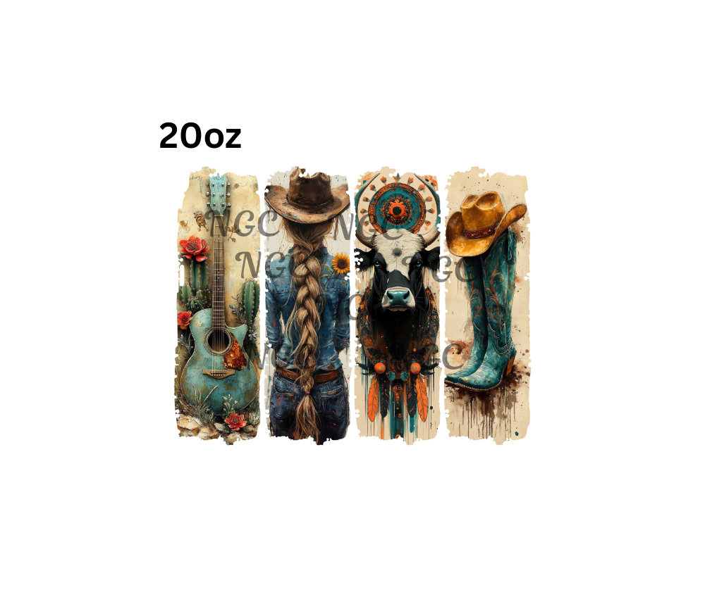 20oz country girl brushstrokes