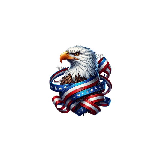 decal patriotic eagle flag banner