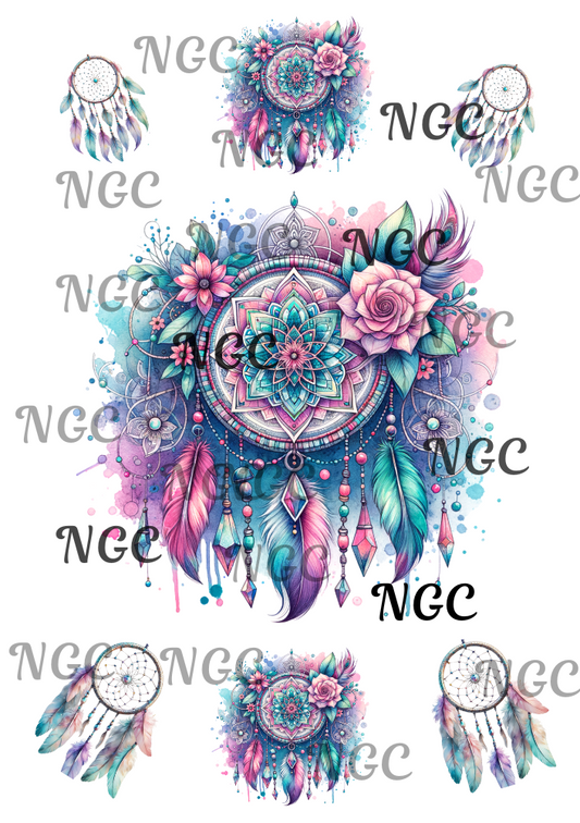 A5 Notebook dreamcatcher pink teal