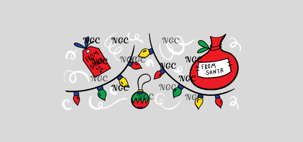 16 oz wrap christmas lights and swirls