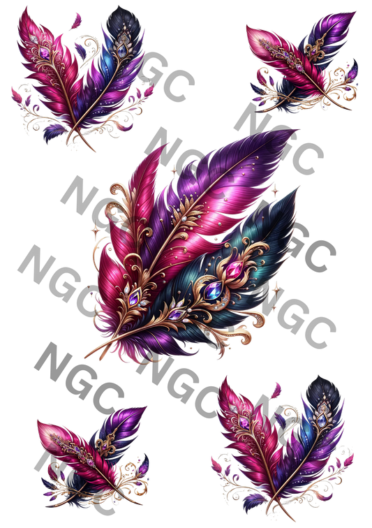 A5 Notebook feathers1