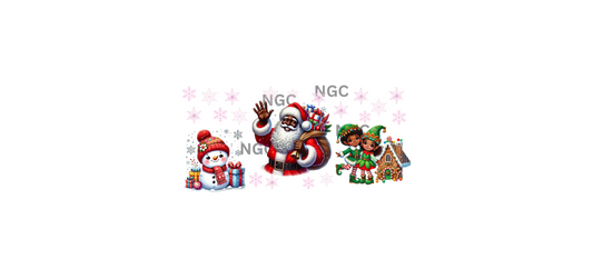 16oz melanin santa with elves