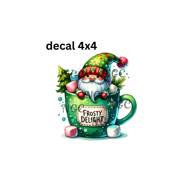 decal frosty delight christmas gnome