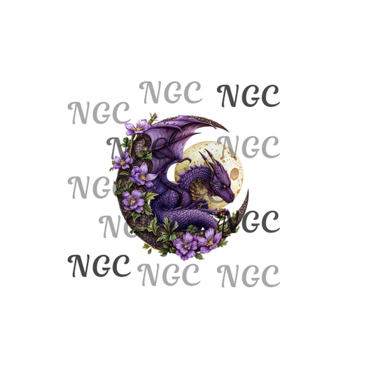 single decal purple dragon