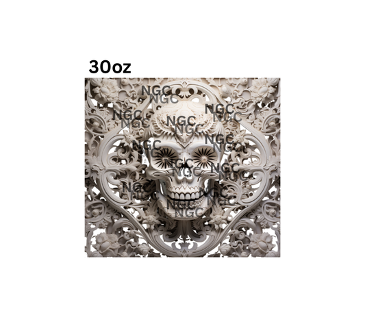 30oz 3D skull