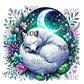 single decal sleeping wolf