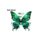decal fancy gmerald green butterfly