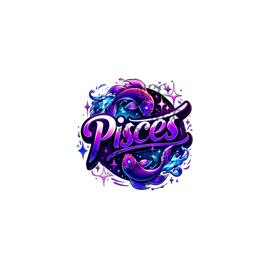 decal purple airbrush zodiac pisces