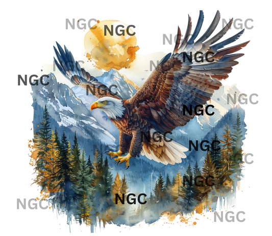 single decal mountain eagle