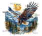 single decal mountain eagle