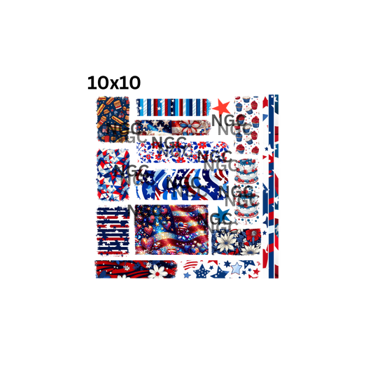 10x10 patriotic patchwork