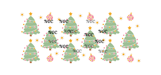 16 oz wrap christmas trees with stars