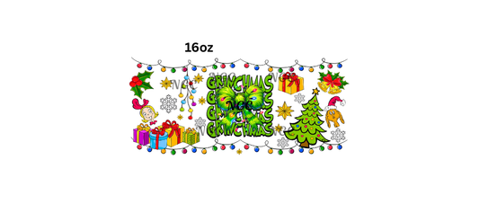 16oz grinchmas with bow christmas