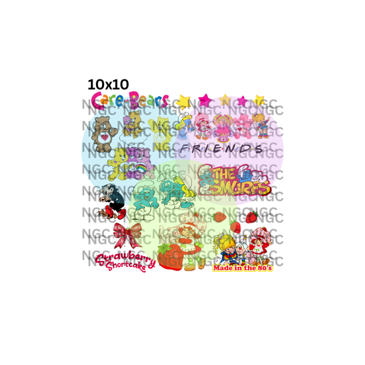 10x10 80s cartoons