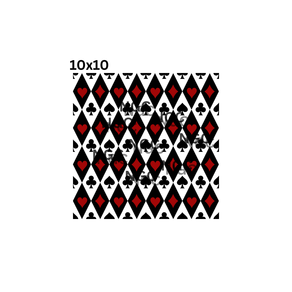 10x10 alice playing cards transparent background