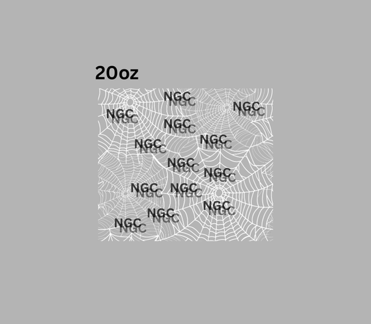 20oz white spiderwebs