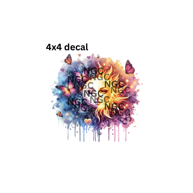decal sun and moon