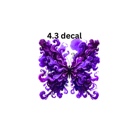 decal purple smokey butterfly
