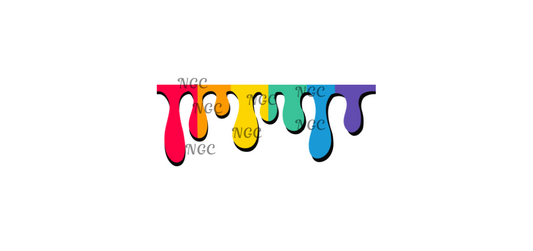 16 oz wrap rainbow drips
