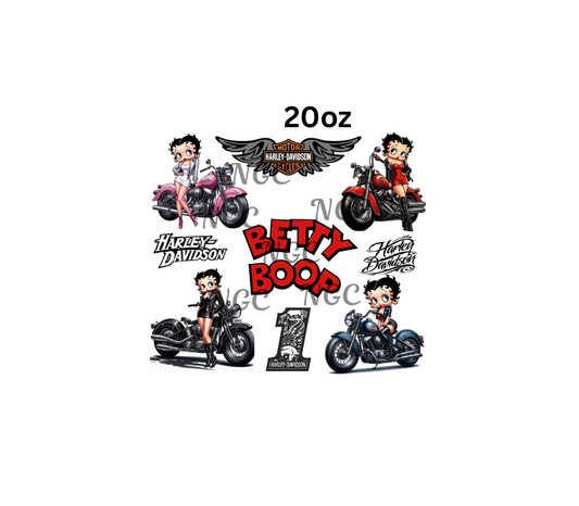 20oz betty boop on motorcycles