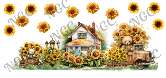 16oz wrap sunflower house