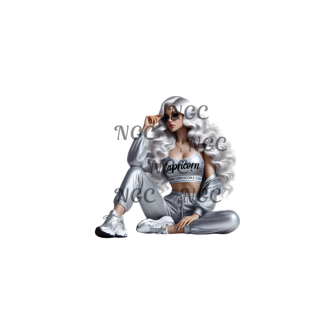 decal caucasian white woman zodiac capricorn