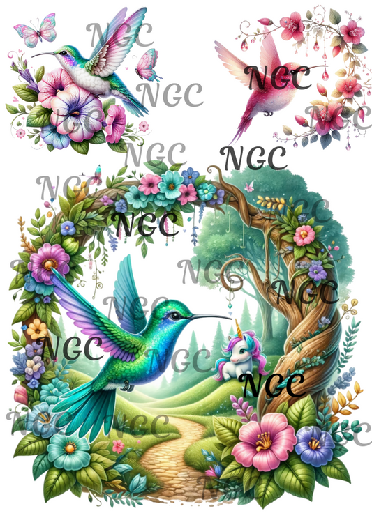 A5 Notebook hummingbird in arch