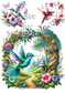 A5 Notebook hummingbird in arch