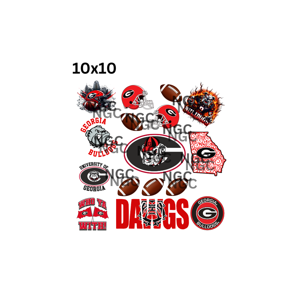10x10 georgia bulldogs