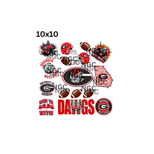10x10 georgia bulldogs