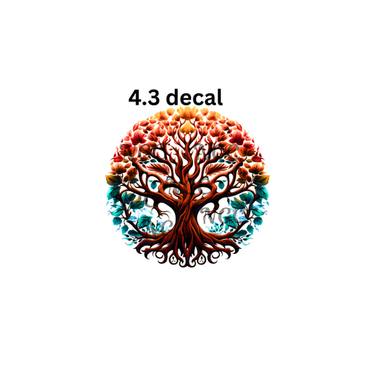 decal colorful tree of life