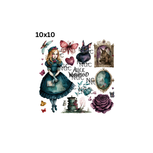 10x10 vintage dark alice