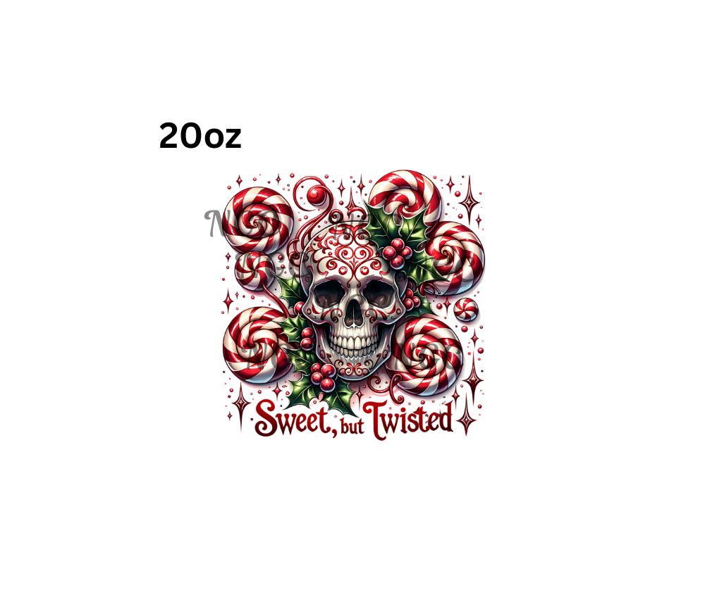 20oz sweet but twisted skull with candy