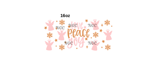 16oz love peace joy christmas