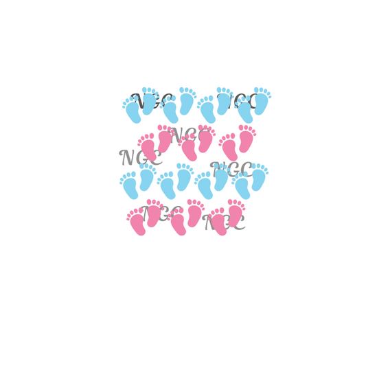 single decal baby feet