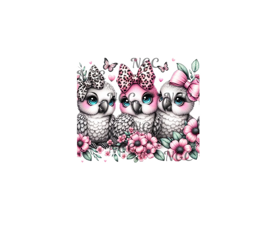 20 oz wrap pink baby birds