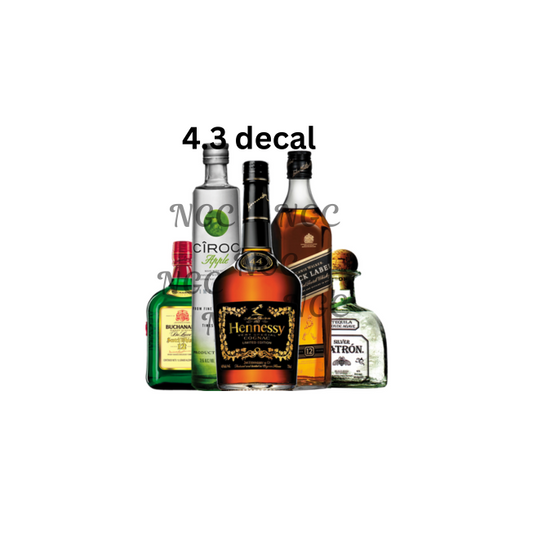 decal alcohol bottles