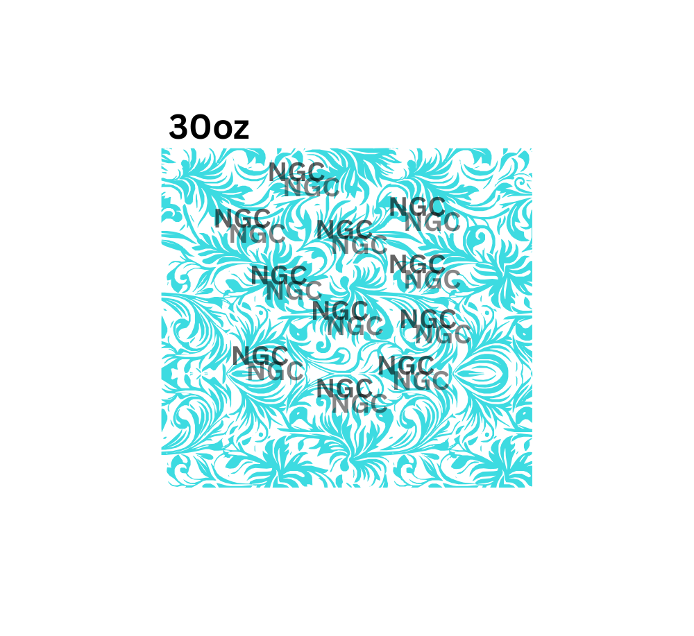 30oz filigree turquoise